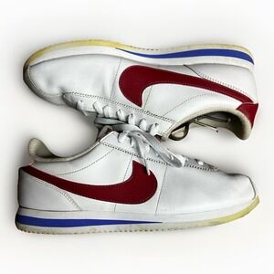 Nike Cortez '72 Forrest Gump White Leather Red Blue 882254-164 Mens Size 9.5